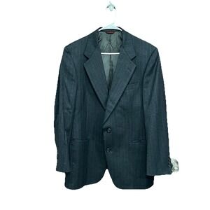 Hart Schaffner & Marx‎ Pinstripe Blazer Business Suit Jacket Two Button Gray 42
